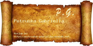 Petruska Gabriella névjegykártya