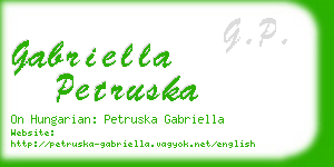 gabriella petruska business card